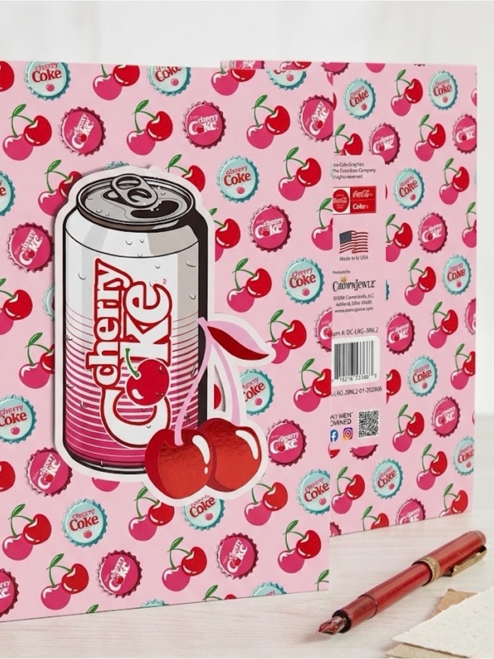 Coca-Cola Cherry Pink Party Gift Wrap